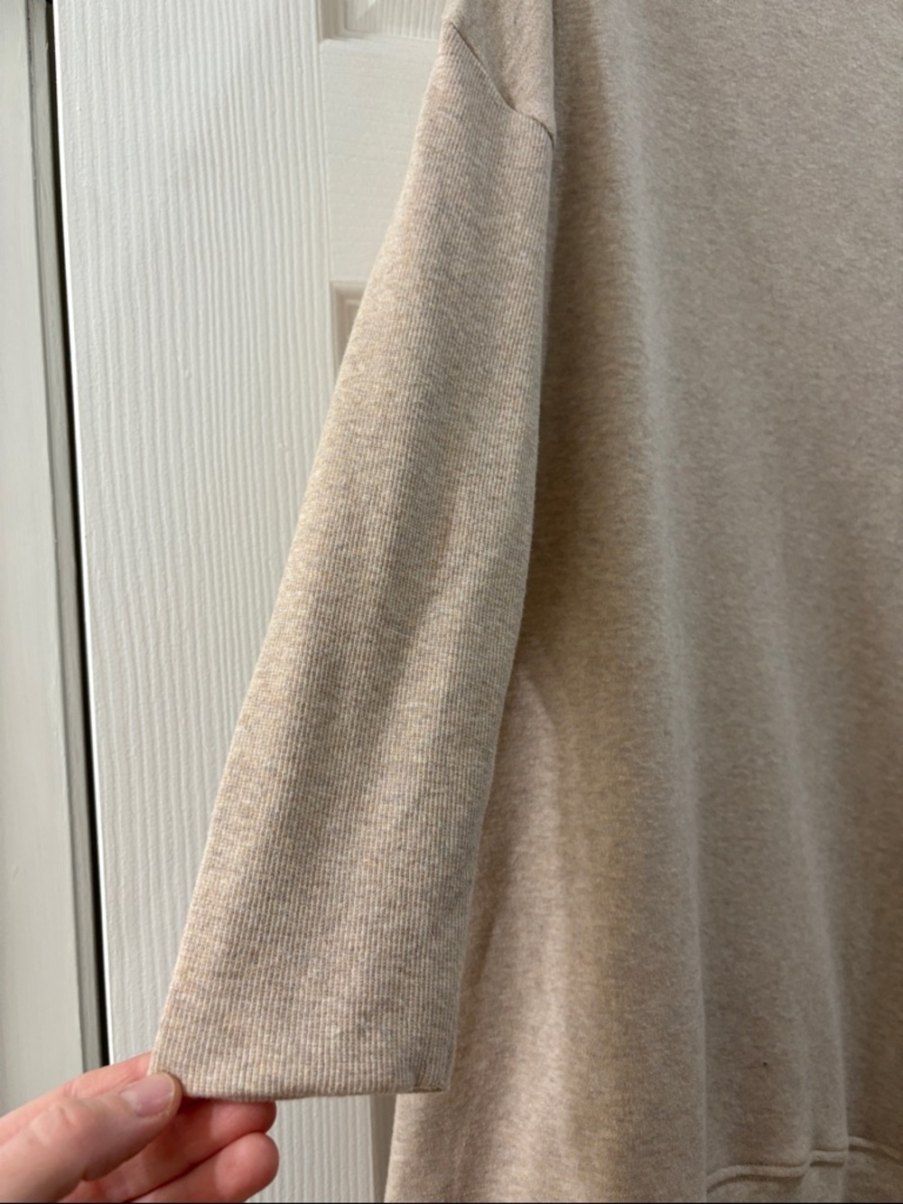 Pact Airplane Cardigan Size M/L Heather Wheat Tan Organic Cotton Top Casual - Picture 9 of 10